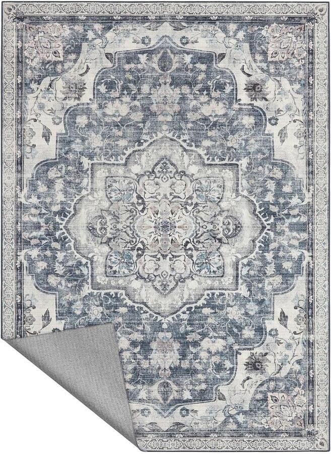 Vloerkleed Antisliptapijt voor Woonkamer en Keuken 120 x 170 cm Duifgrijs