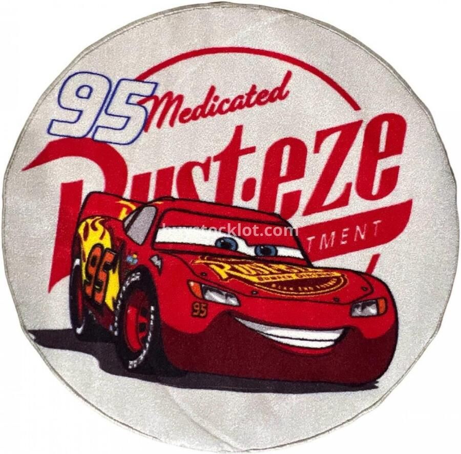 Vloerkleed diameter 90 cm Disney Home Cars Bliksem McQueen