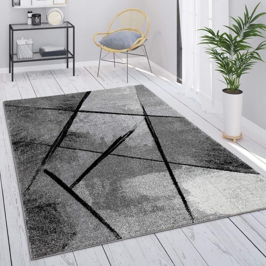 Vloerkleed Grijs Vintage Laagpolig Geometrisch 240x340 cm