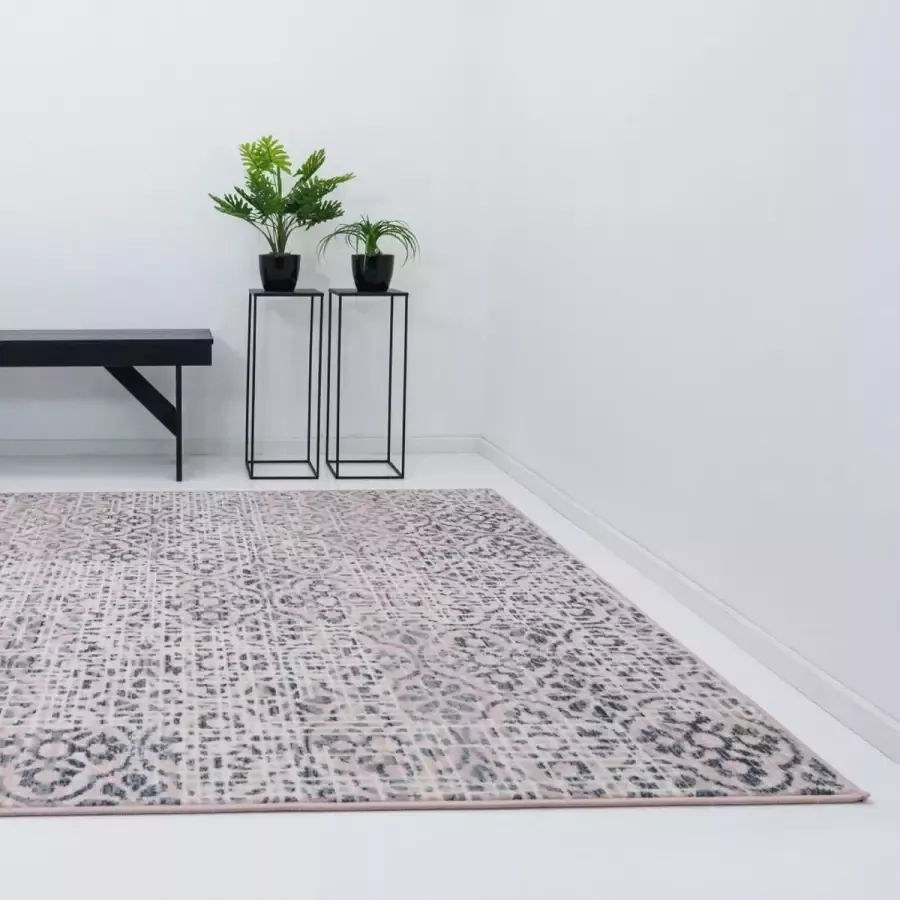 Vloerkleed Jubileum Topper Rustique Pink Grey 160 x 230 cm