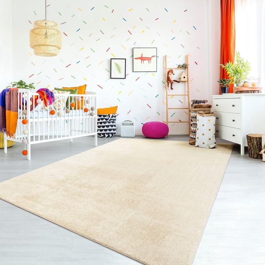 Vloerkleed Kinderkamer Effen Kleur Modern Wasbaar 120x170 cm