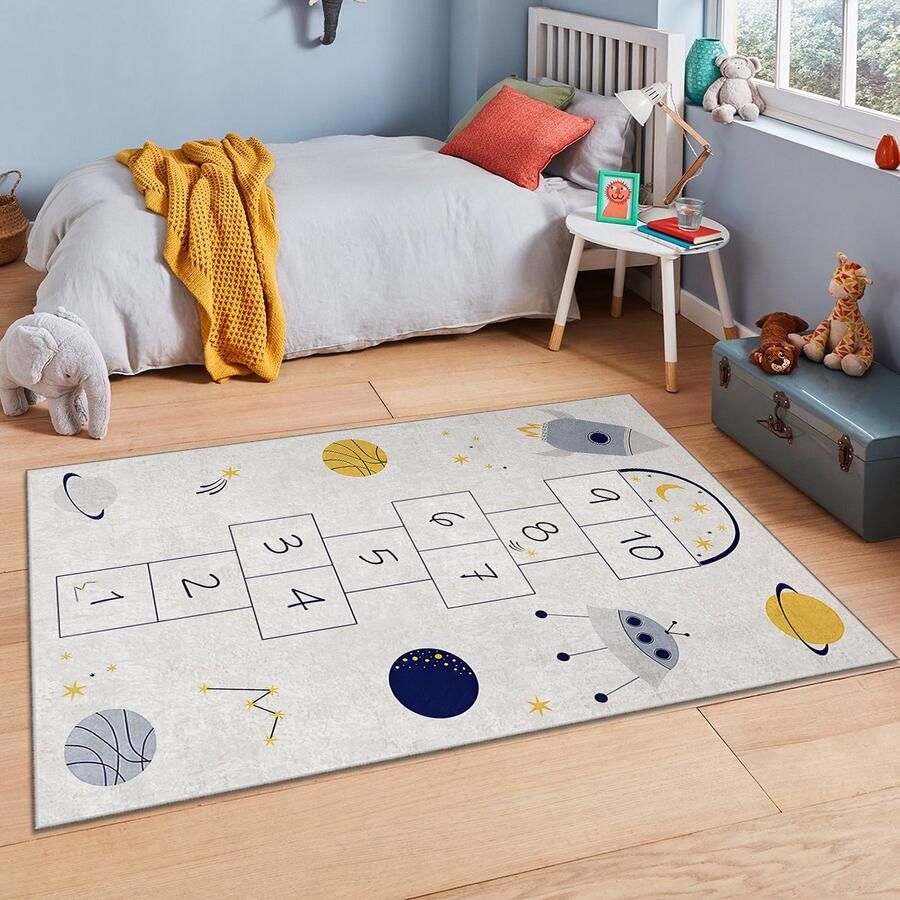 Vloerkleed Kinderkamer Speelkleed Baby Speelmat Speeltapijt Tapijt voor Kinderkamer 120*180 cm Anti Slip Machinewasbaar