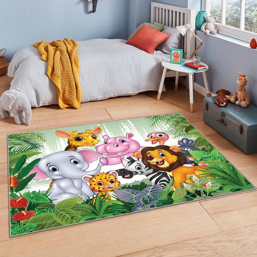 Vloerkleed Kinderkamer Speelkleed Baby Speelmat Speeltapijt Tapijt voor Kinderkamer 150*80 cm