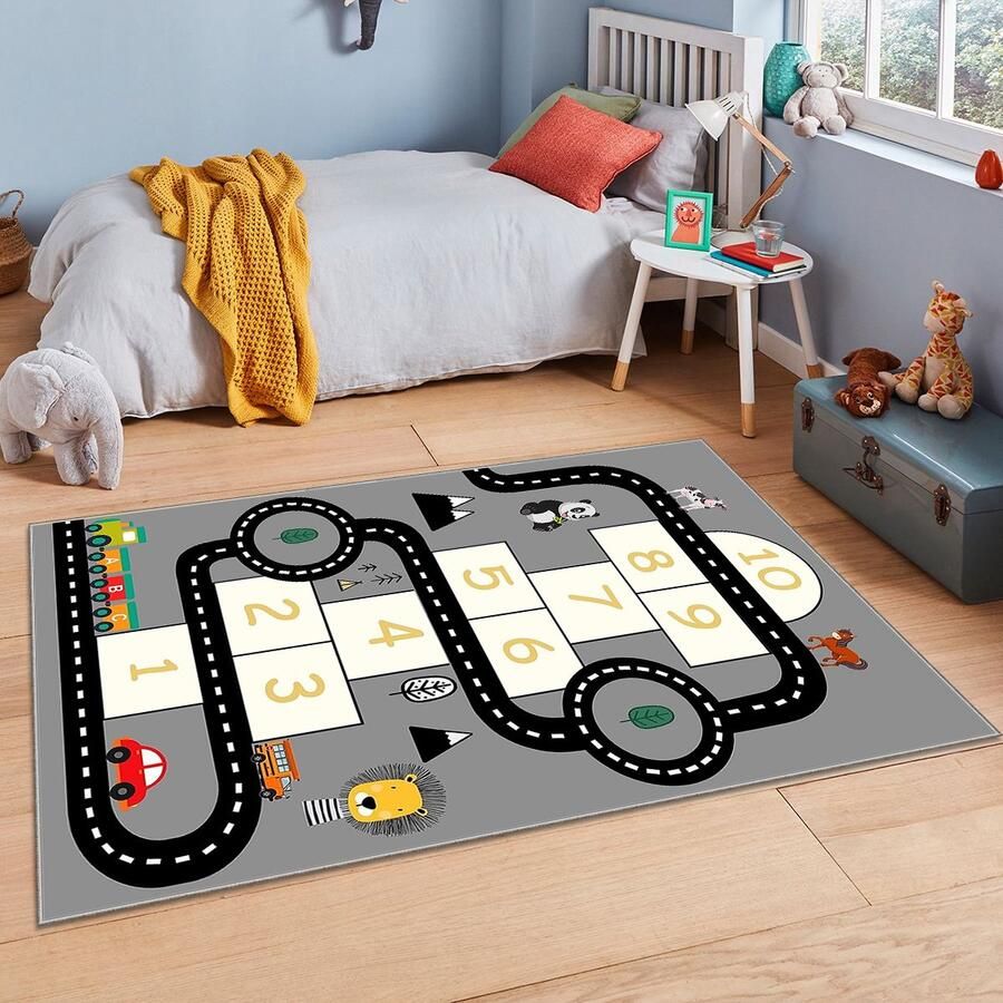 Vloerkleed Kinderkamer Speelkleed Baby Speelmat Speeltapijt Tapijt voor Kinderkamer 150*80 cm