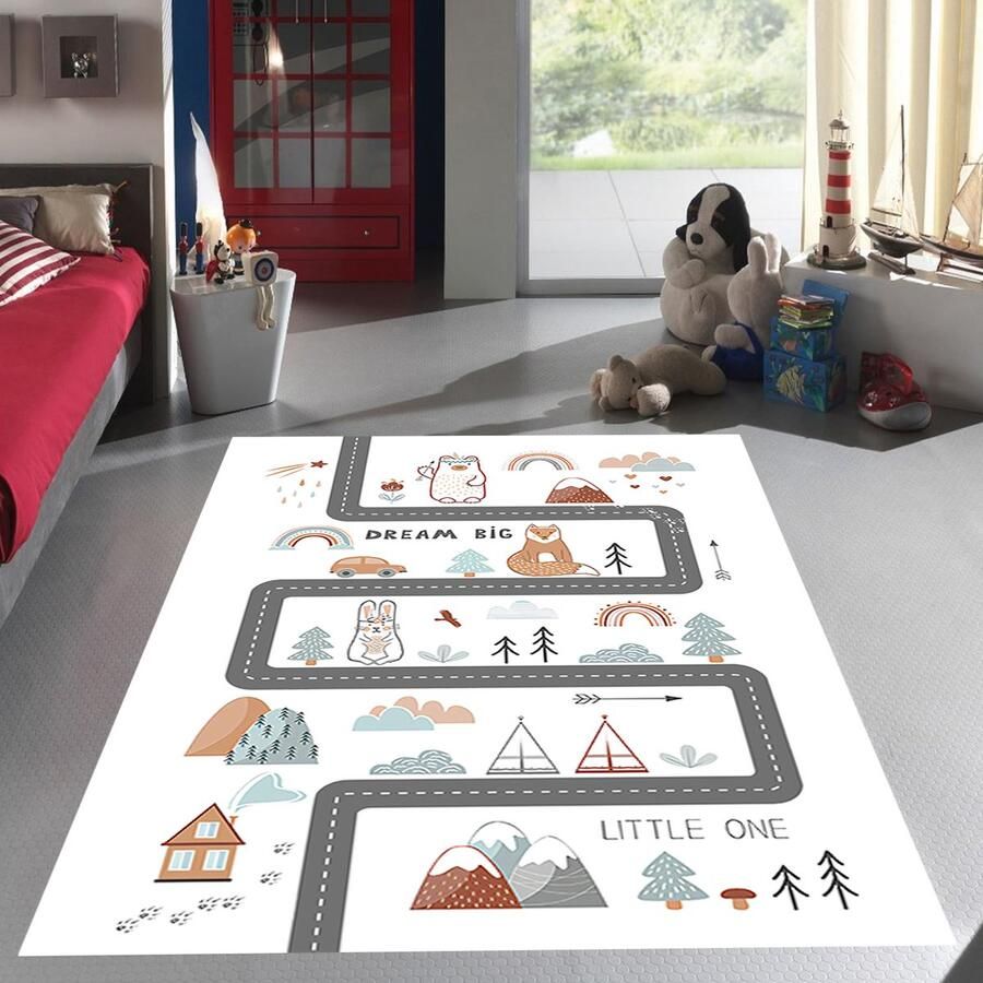 Vloerkleed Kinderkamer Speelkleed Baby Speelmat Speeltapijt Tapijt voor Kinderkamer 150*80 cm