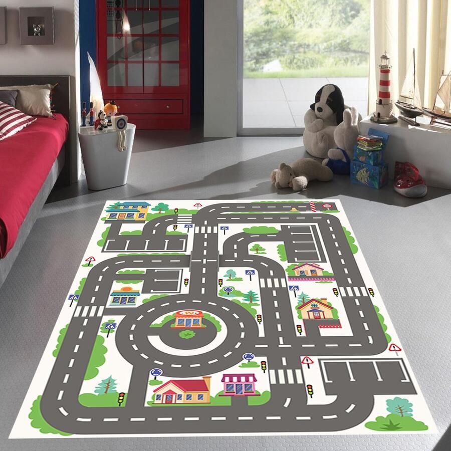 Vloerkleed Kinderkamer Speelkleed Baby Speelmat Speeltapijt Tapijt voor Kinderkamer 150*80 cm