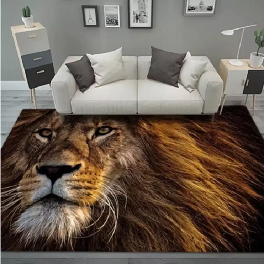 Vloerkleed Leeuw anti-slip tapijt keukenkleed salontafel kleed woonkamer slaapkamer foam 120 x 160 cm