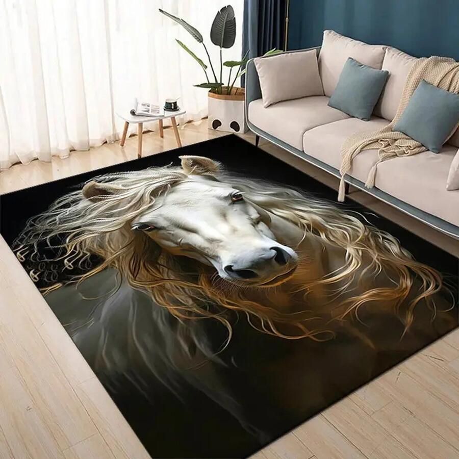 Vloerkleed paard anti-slip tapijt keukenkleed salontafel kleed woonkamer slaapkamer 80 x 120 cm