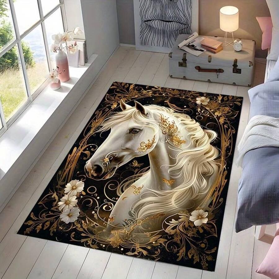 Vloerkleed paarden antislip tapijt keukenkleed salontafel kleed woonkamer slaapkamer 80 x 120 cm - Foto 2