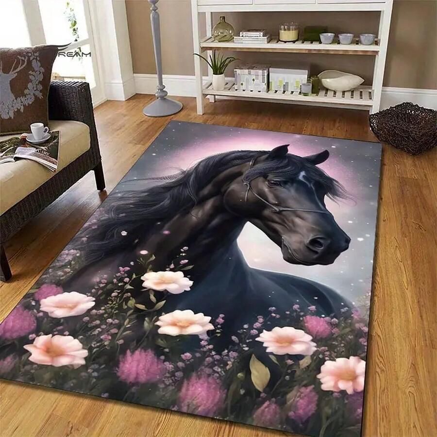 Vloerkleed paard antislip tapijt keukenkleed salontafel kleed woonkamer slaapkamer 120 x 80 cm