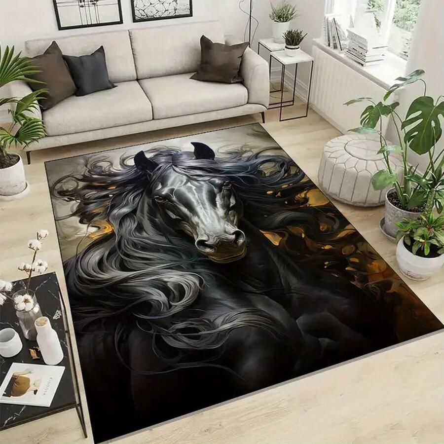 Vloerkleed paard antislip tapijt keukenkleed salontafel kleed woonkamer slaapkamer 120 x 80 cm