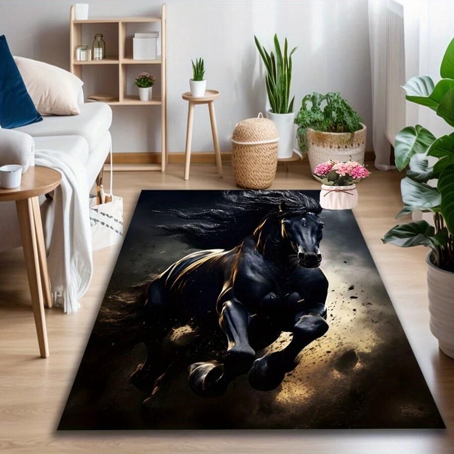 Vloerkleed paard antislip tapijt keukenkleed salontafel kleed woonkamer slaapkamer 120 x 80 cm - Foto 2