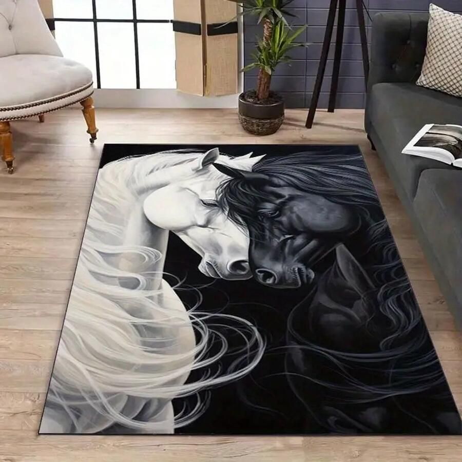 Vloerkleed paarden antislip tapijt keukenkleed salontafel kleed woonkamer slaapkamer 80 x 120 cm