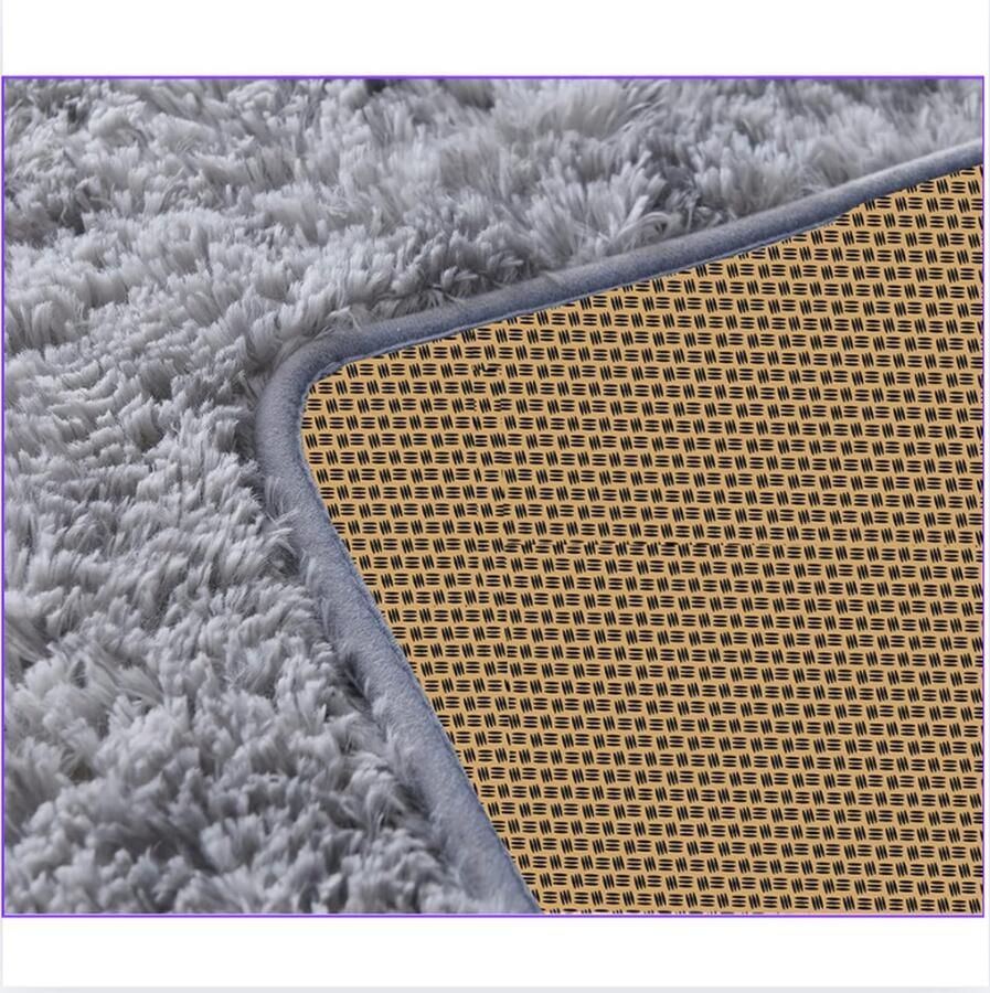 Vloerkleed rond hoogpolig woonkamer tapijt hoogpolig slaapkamer bedkleed buitentapijt (Ø 100 cm rond lichtgrijs)