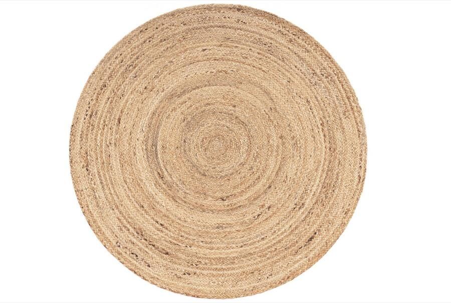 Vloerkleed Rond Woonkamer Jute Boho Ethno Handgemaakt Natuurlijk Vloerkleed 120 cm Rund