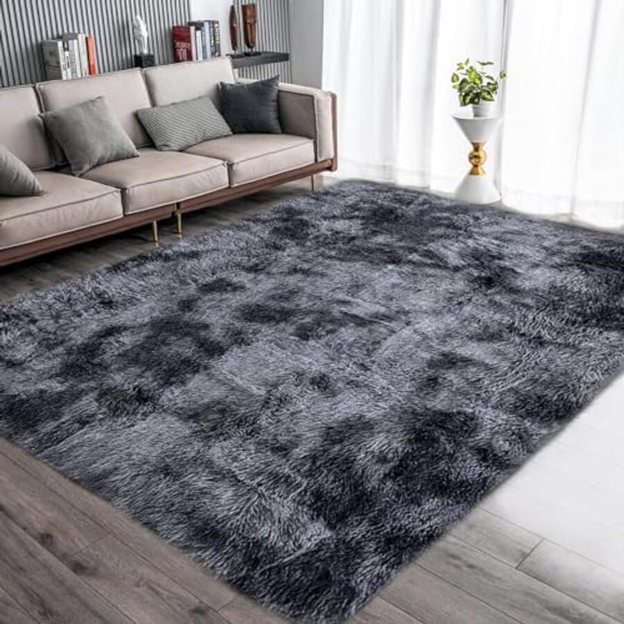 Vloerkleed slaapkamer modern zacht hoogpolig shaggy antislip 140 x 200 cm