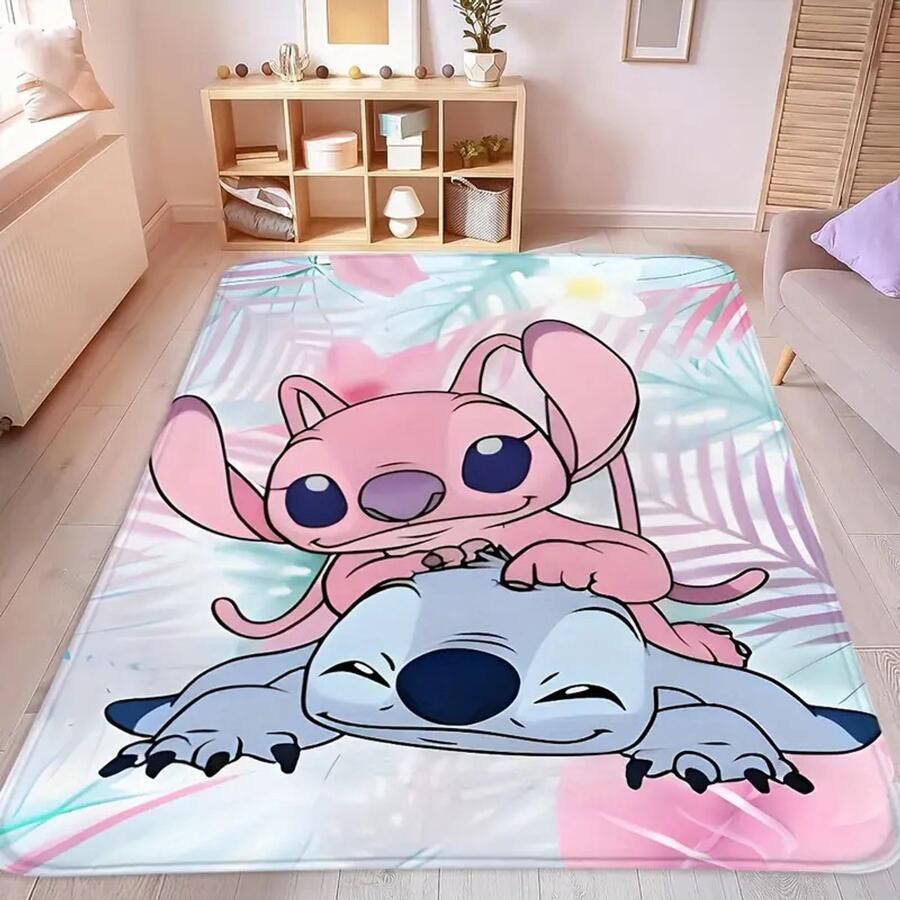 Vloerkleed Stitch & Angel antislip tapijt foam keukenkleed salontafel kleed woonkamer slaapkamer 80 x 120 cm
