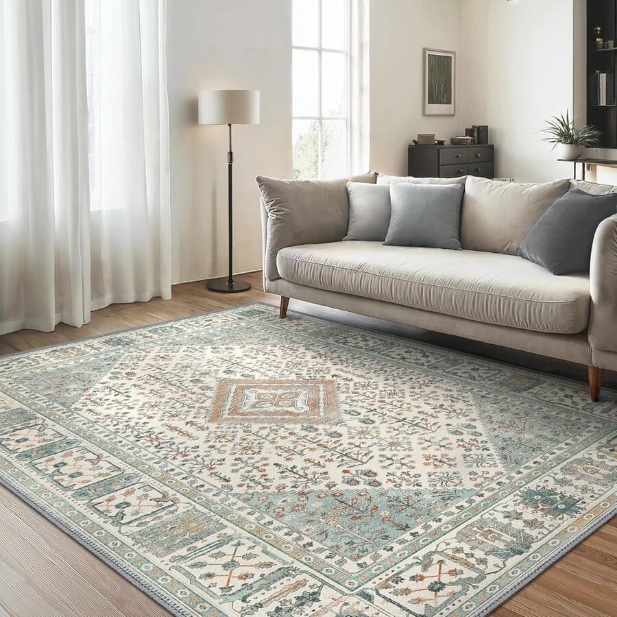 Vloerkleed Tapijt Vintage Machinewasbaar 1 stuk Muntgroen 160x230 CM