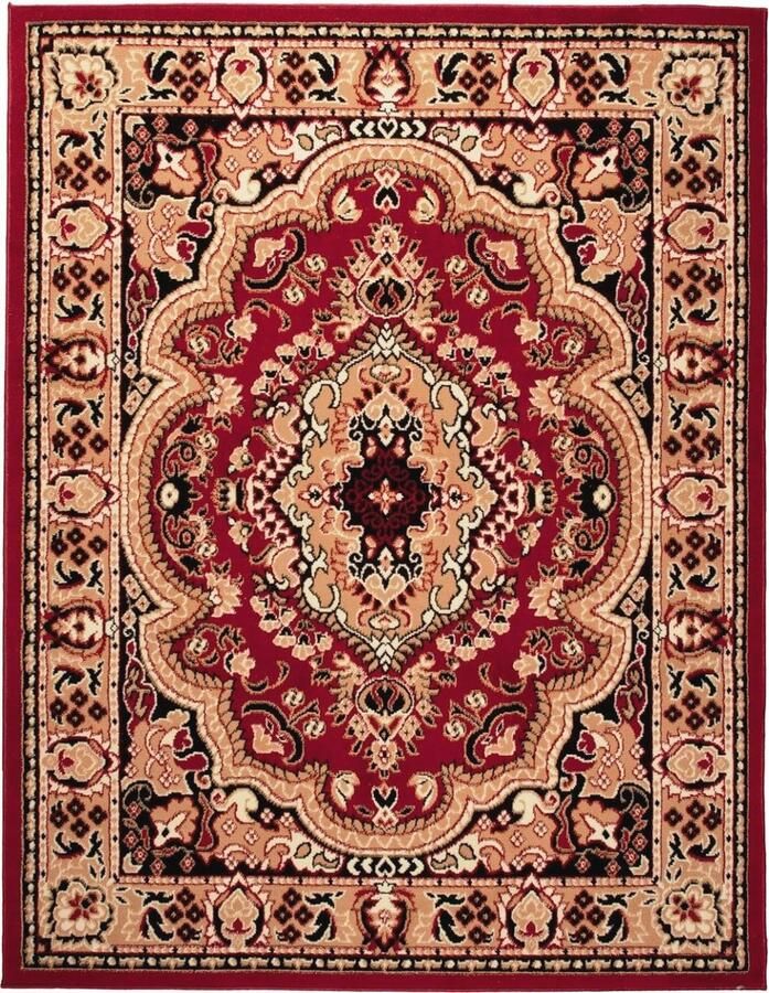 Vloerkleed Traditioneel 80x150 cm Oriëntaals Tapijt voor Woonkamer Slaapkamer en Eetkamer Hoogwaardige Kwaliteit OEKO-TEX Duurzaam Design Rood