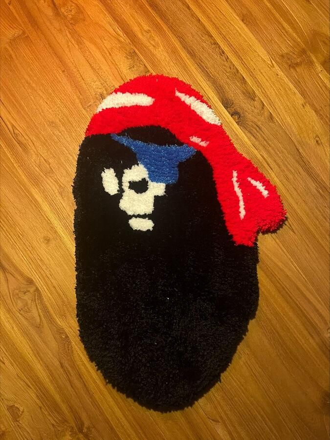 Vloerkleed Tufted Rug Gepersonaliseerd Tuft Kleed Bape Piraat 50x31cm