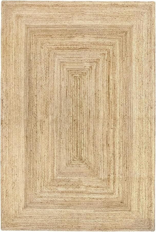 Vloerkleed van Jute Natuurlijk Handgeweven Tapijt voor Woonkamer Slaapkamer Eetkamer en Gang (300x200cm)