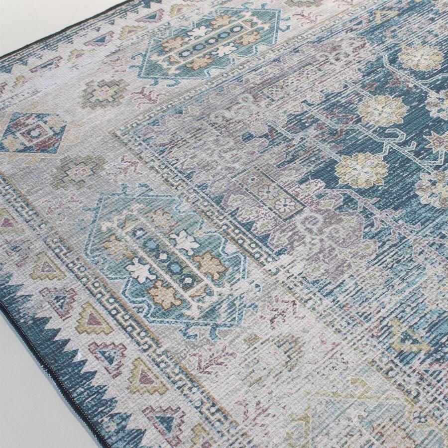 Lizzely Garden & Living Vloerkleed vintage 200x300cm donkerblauw perzisch oosters tapijt