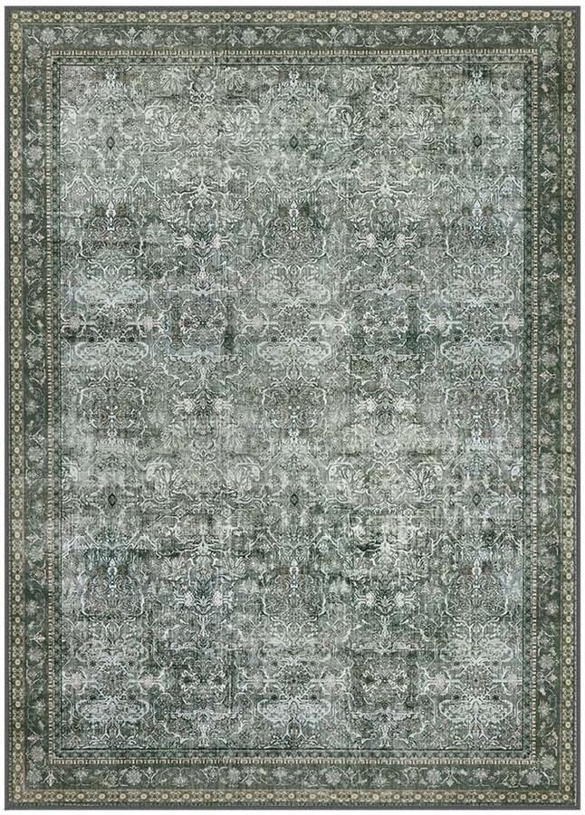 Vloerkleed Vintage Stijl 160 x 230 cm Machinewasbaar Bosgroen