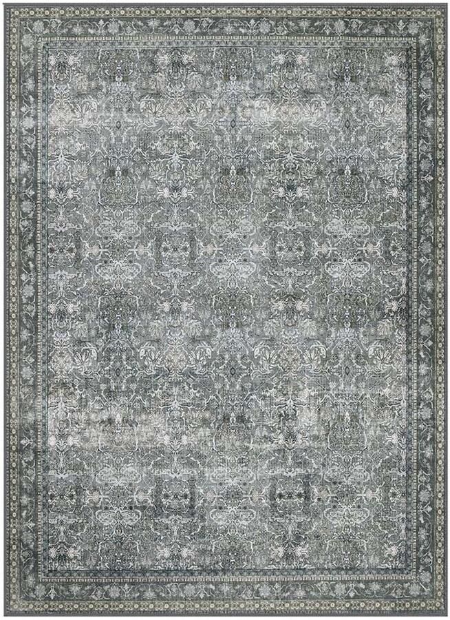 Vloerkleed Vintage Stijl 160 x 230 cm Machinewasbaar Leigrijs