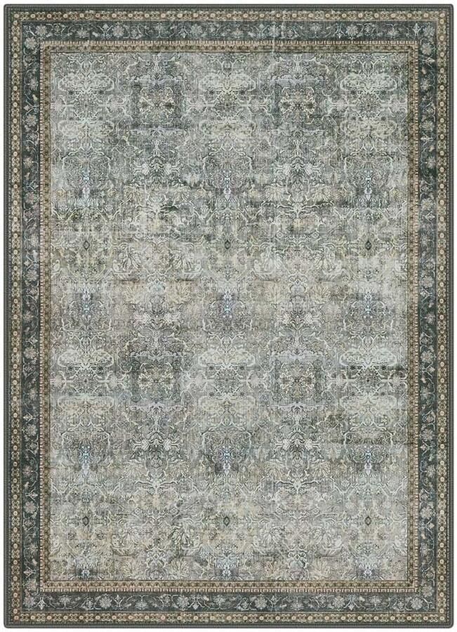 Vloerkleed Vintage Stijl 160 x 230 cm Machinewasbaar Walnootbruin