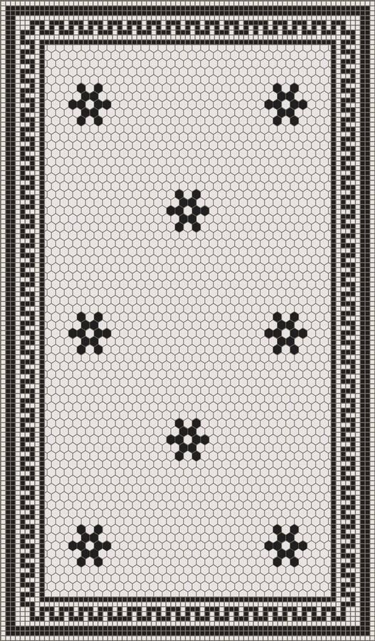 Vloerkleed vinyl Mozaiek 2 Copy 195x300 cm Breng stijl en duurzaamheid in huis met ons Vloerkleed Vinyl in Persia Licht Grijs. Perfect voor elk interieur slijtvast en eenvoudig schoon te maken. Maak een milieuvriendelijke keuze!