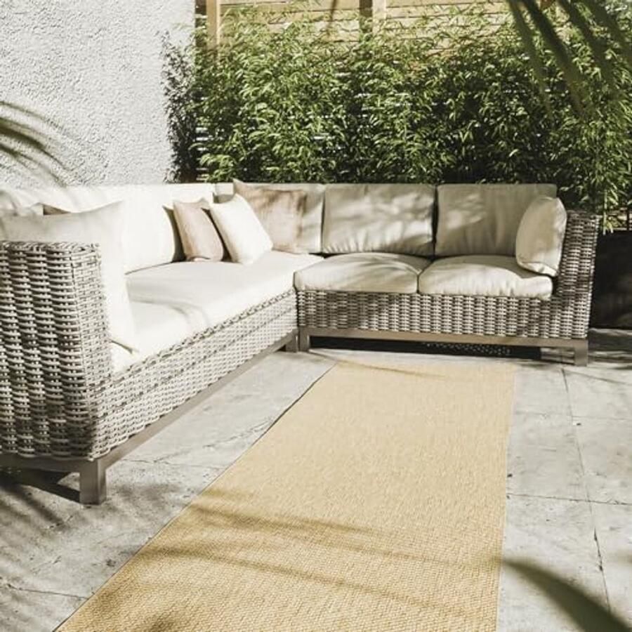 Vloerkleed voor binnen en buiten Loper 80x300 cm Beige Weerbestendig en Onderhoudsvriendelijk