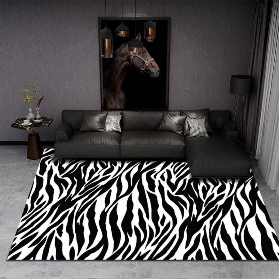 Vloerkleed voor de woonkamer 160 x 230 cm groot zacht tapijt voor eetkamer slaapkamer antislip wasbaar vloerkleed voor binnen en buiten