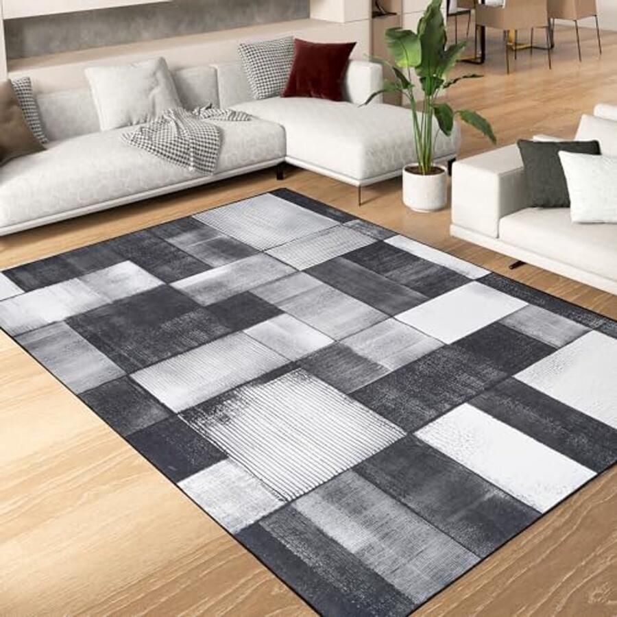 Vloerkleed wasbaar en antislip laagpolig duurzaam en onderhoudsvriendelijk 160 x 230 cm