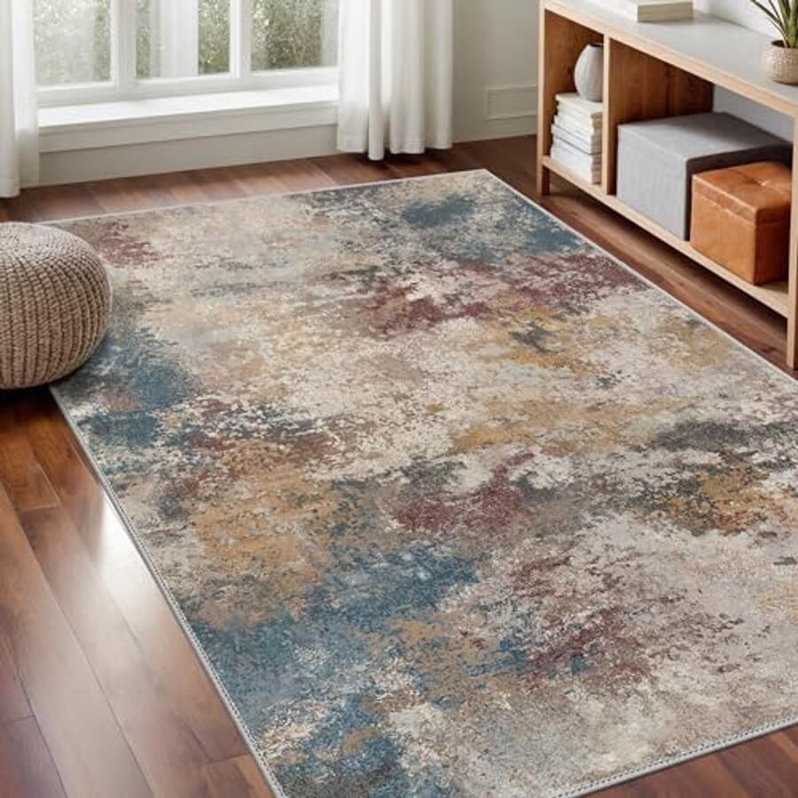 Vloerkleed Wasbaar Laagpolig voor Woonkamer en Slaapkamer Onderhoudsvriendelijk Antislip 160x230cm