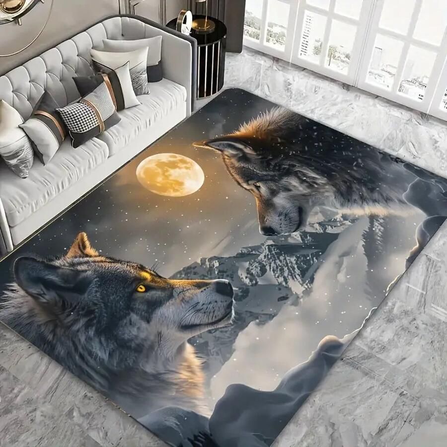 Vloerkleed paard eenhoorn unicorn roze hartjes antislip tapijt keukenkleed salontafel kleed woonkamer slaapkamer 150 x 200 cm - Foto 2