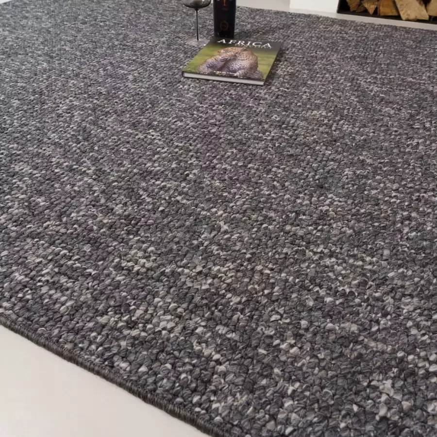 Vloerkleed Xilento Stone Anthracite Grey 140 x 200 cm