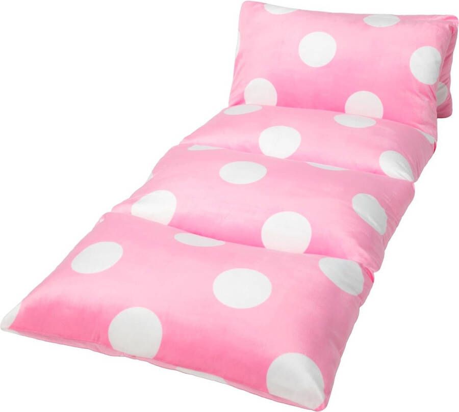 Vloerkussen Bed Lounger Cover gezellig en stijlvol voor kinderen Recliner vloerkussen voor ultiem comfort dutjemat voor peuters alleen hoes lichtroze stip koning
