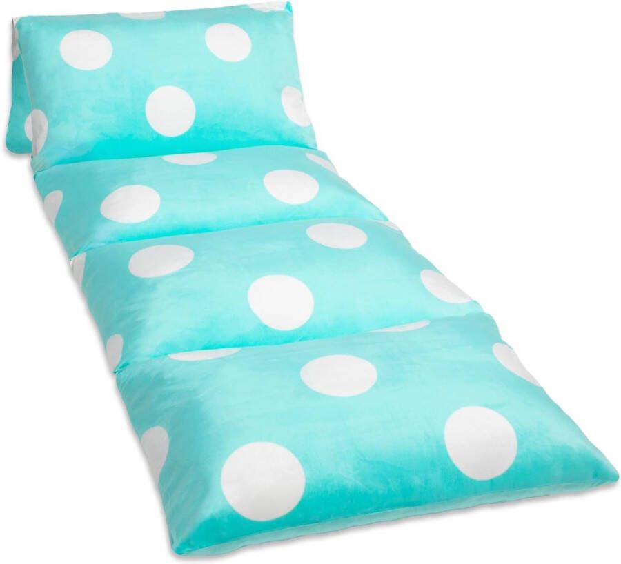 Vloerkussen Bed Lounger Cover Gezellig Stijlvol voor Kinderen Volwassenen Fauteuil Vloerkussen voor ultiem comfort Peuter Dutje Mat Alleen hoes Aqua Polka Dot Queen