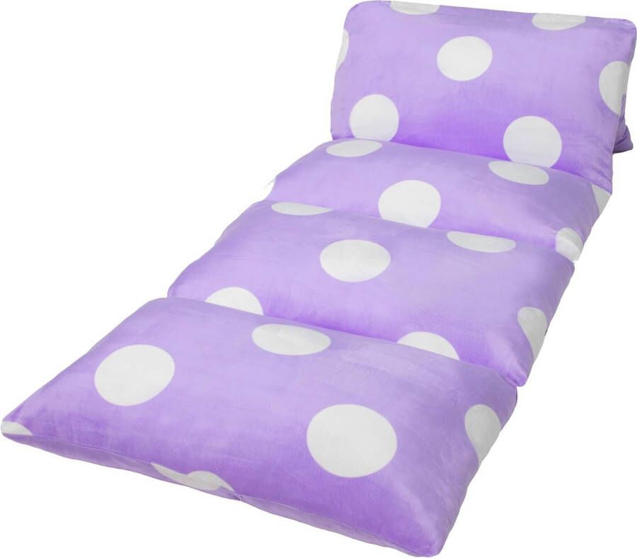 Butterfly Craze Vloerkussen Bed Lounger Cover Gezellig Stijlvol voor Kinderen Volwassenen Fauteuil Vloerkussen voor ultiem Comfort Peuter Dutje Mat Alleen hoes Paarse Polka Dot Koning