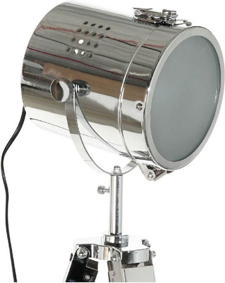 DKD Home Decor Vloerlamp 66 x 66 x 142 cm Zilverkleurig Metaal Hout Bruin 220 V 50 W