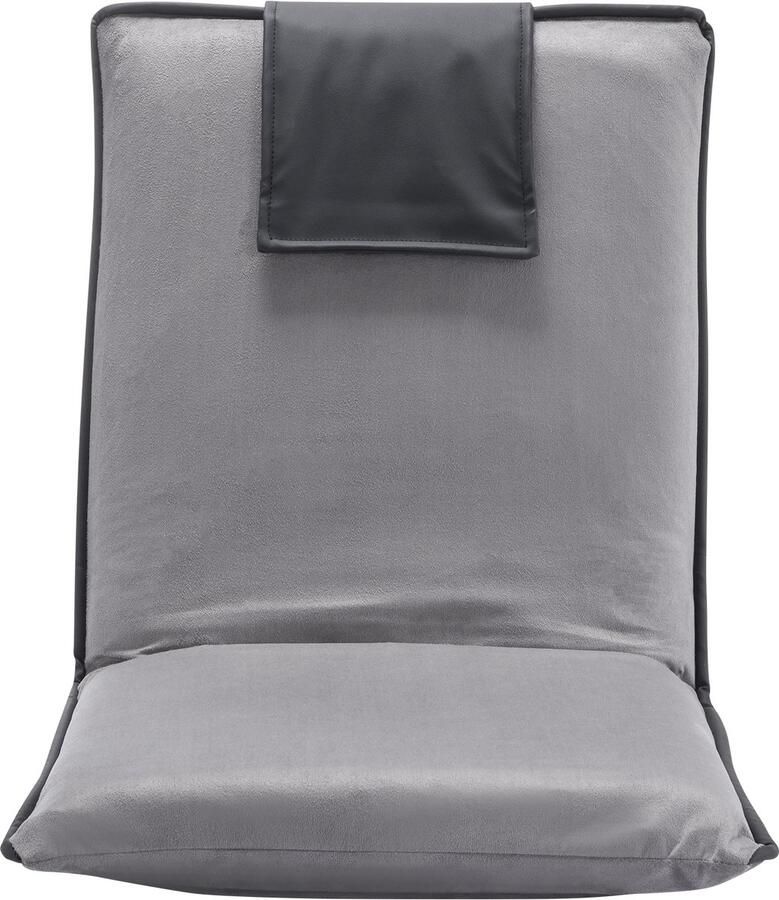 Vloerstoel 6-Voudig Verstelbare Meditatiestoel met Rugleuning Opvouwbare Bank Om Te Lezen Tv Te Kijken en Spelletjes Te Spelen Draagbare Loungestoel voor Kinderen en Volwassenen Grijs