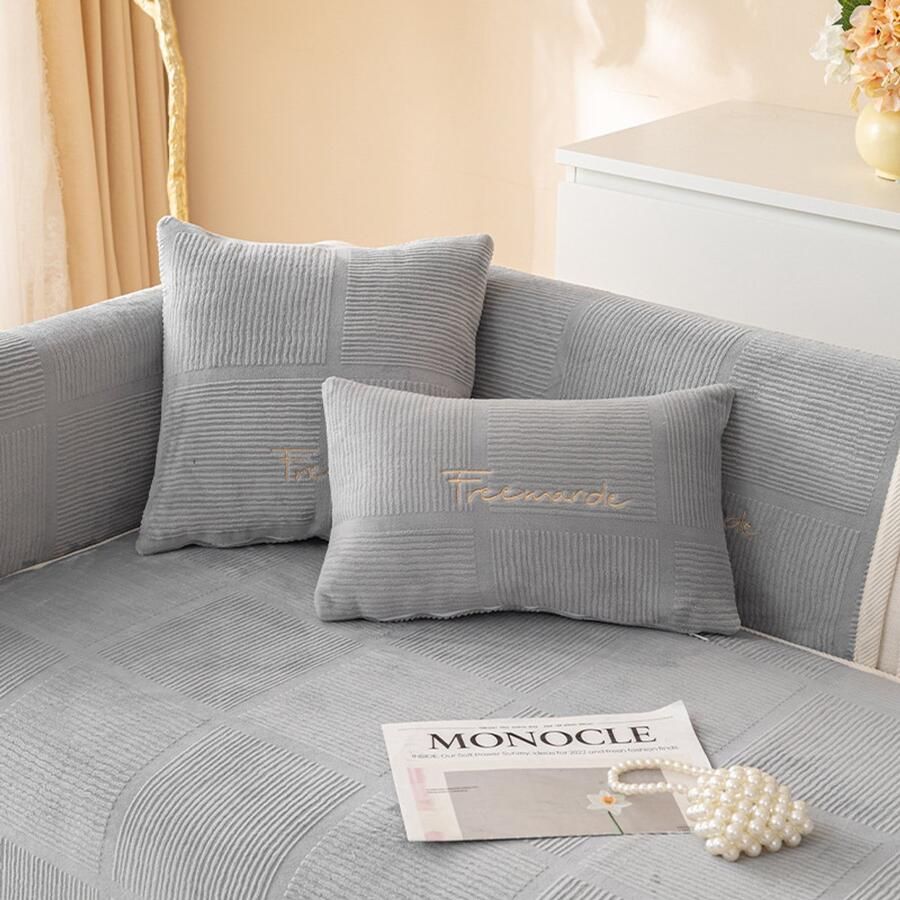 Vluchten gestreepte kussens 45 * 45cm zachte stijlvolle Noordse stijl decoratie kussens bank bed bank decoratie met een brede kant vierkantige strepen kussens