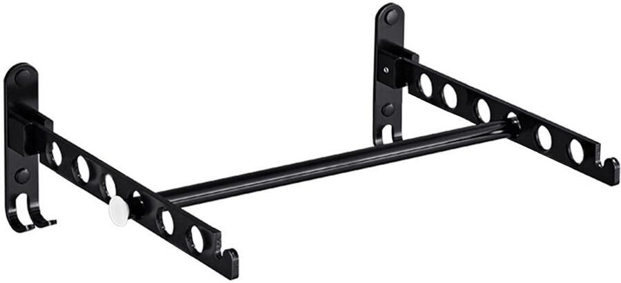 VOBOR Wandgemonteerde opvouwbare kledingstang wandgemonteerd kledingrek met 40 cm stang droogrek van aluminiumlegering balkonkledingrek wandgemonteerde kledinghaak voor balkon wasruimte