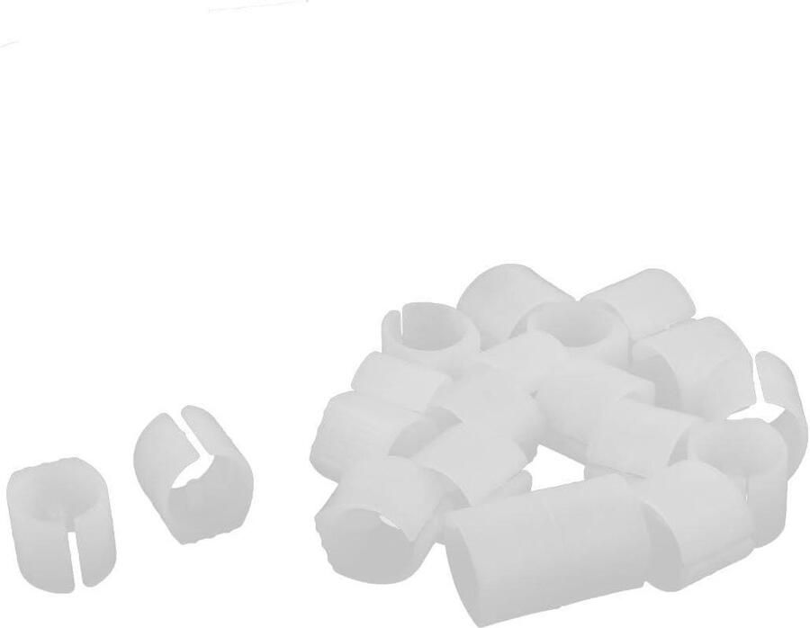 Plastic Stoel Pijp Voet Klem Pads U-vormige Caps 21mm x 22mm 20 stuks Wit Bescherming voor Stoelpoten