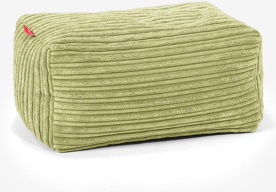 Voetenbank Poef van Corduroy in Limoengroen – Comfortabel en Slijtvast