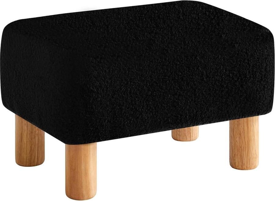 Voetenbank Rechthoekige Poef Modern Design 1 Stuk Teddyfleece 40 cm