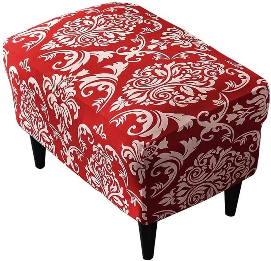 Rechthoekige Poefhoes van Polyester Spandex Wasbare en Antislip Voetenbank Bescherming