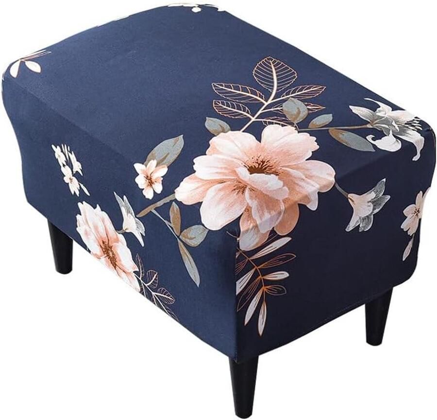 Rechthoekige Stretch Poefhoes Polyester Spandex met Antislip en Wasbare Functionaliteit voor Voetenbank