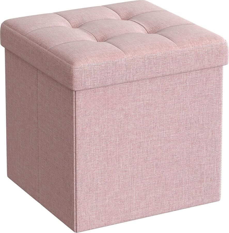 Voetenbankje Bureau Opslagruimte Voetenbankje of Poef Schuimvulling Voetensteun 30cm Beige