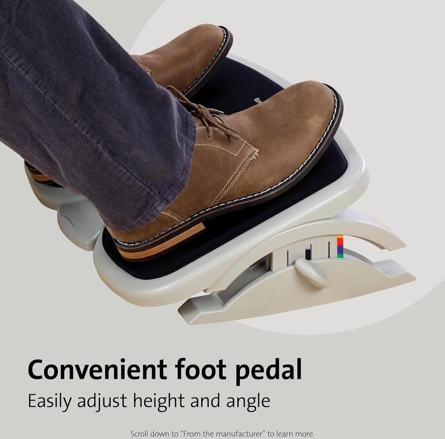 Houten voetensteun bureau beensteun ontworpen in Duitsland antislip voetsteun bureau met kantelfunctie comfortabele voetenbank voor kantoor footrest als accessoire voor thuiskantoor - Foto 3